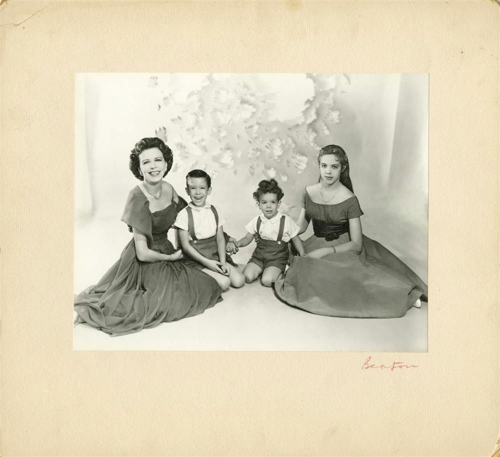 CECIL BEATON - Vintage gelatin silver print: Cecil Beaton (English, 1904 - 1980). "Family Portrait". Vintage gelatin silver print. c1948. Printed c19489. Signed on the mount in red pencil, lower right; photographer's stamp, verso. Fine condition