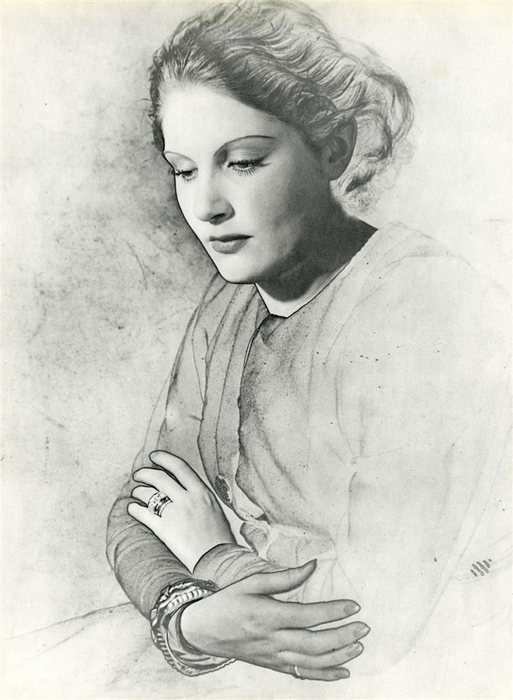 ERWIN BLUMENFELD - Original vintage photogravure: Erwin Blumenfeld (German-American, 1897-1969). "Portrait. Solarization". Original vintage photogravure. c1937. Printed 1937. Image size: 11 11/16 x 8 13/16 in. (297 x 224 mm). [23895]