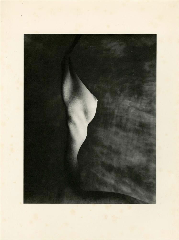 ERWIN BLUMENFELD - Original photogravure: Erwin Blumenfeld (German-American, 1897-1969). "Profile of Bust". Original photogravure. 1947. Printed later. Condition: some foxing, apparent only in the margins, otherwise fine. Image size: 11 1/16