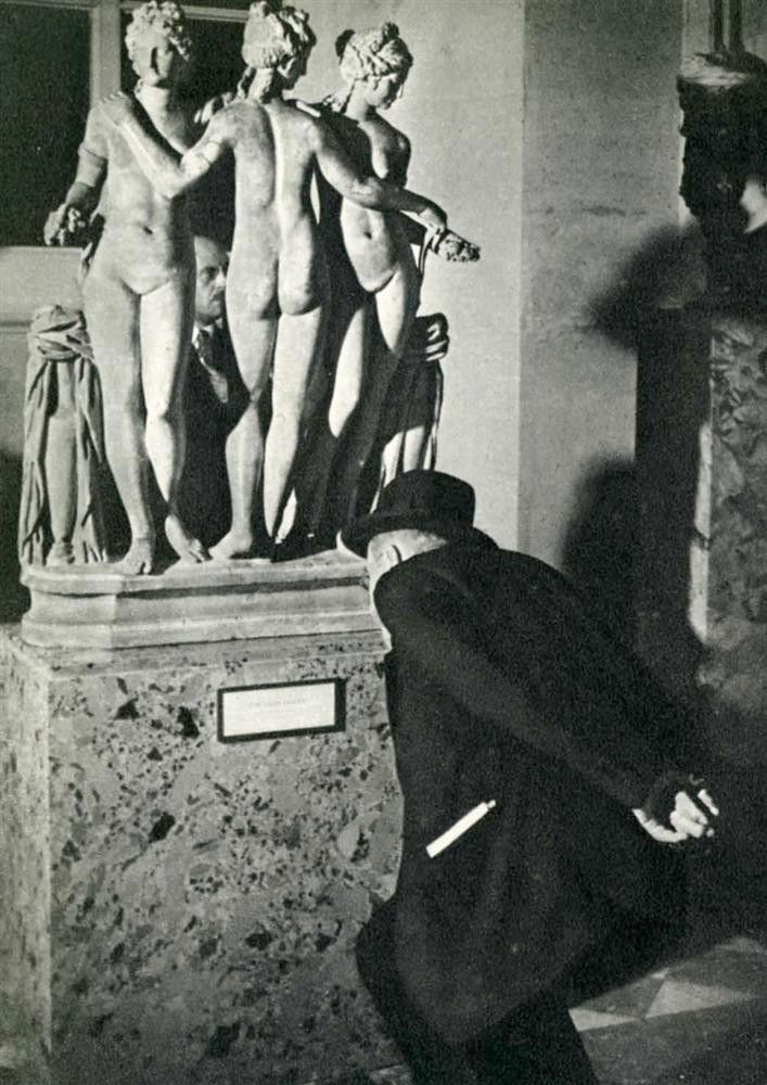 BRASSAI [GYULA HALASZ] - Original vintage photogra: Brassai [Gyula Halasz] (Hungarian/French, 1899-1984). "Les Trois Graces". Original vintage photogravure. c1939. Printed 1939. Image size: 5 x 3 11/16 in. (127 x 94 mm). [23860]