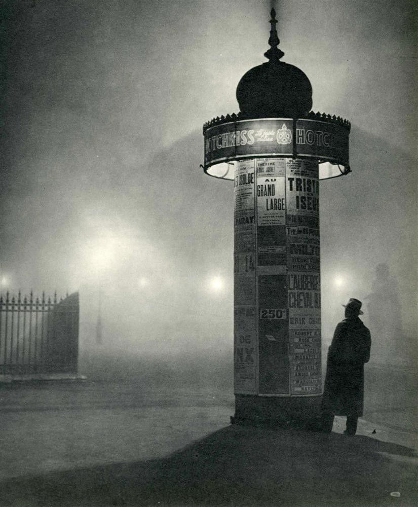 BRASSAI [GYULA HALASZ] - Original vintage photogra: Brassai [Gyula Halasz] (Hungarian/French, 1899-1984). "Vue Nocturne". Original vintage photogravure. c1935. Printed 1935. Image size: 8 7/8 x 7 7/16 in. (225 x 189 mm). [23831]