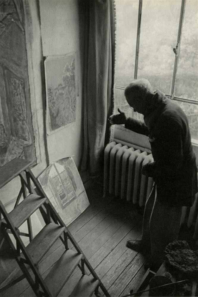 HENRI CARTIER-BRESSON - Original vintage photograv: Henri Cartier-Bresson (French, 1908 - 2004). "Pierre Bonnard". Original vintage photogravure. 1944. Printed 1953. Image size: 13 9/16 x 9 1/8 in. (344 x 232 mm). [25500]