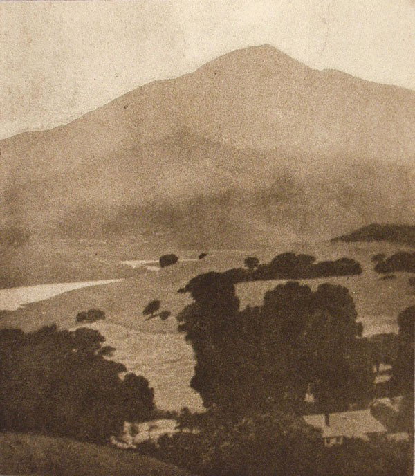 WILLIAM E. DASSONVILLE - Original vintage photogra: William E. Dassonville (American, 1879 - 1957). "Mount Tamalpais, near the Golden Gate". Original vintage photogravure. c1910. Printed 1911. Image size: 6 1/16 x 5 5/16 in. (154 x 135 mm). Sheet size: