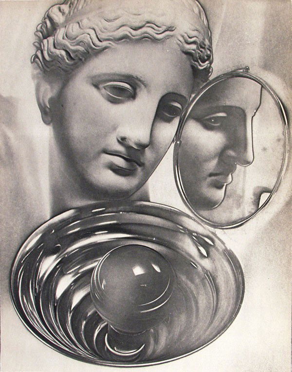 MAN RAY - Original vintage photogravure: Man Ray (American, 1890 - 1976). "Greek Bust in Mirror [descriptive title]". Original vintage photogravure. c1920-1934. Printed 1934. Image size: 11 1/16 x 8 5/8 in. (281 x 219 mm). [21424]
