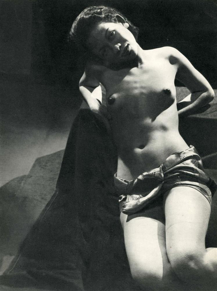 MAN RAY - Original vintage photogravure: Man Ray (American, 1890 - 1976). "Languid Nude [descriptive title]". Original vintage photogravure. c1935. Printed 1935. Image size: 11 1/4 x 8 3/4 in. (286 x 222 mm). [22654]