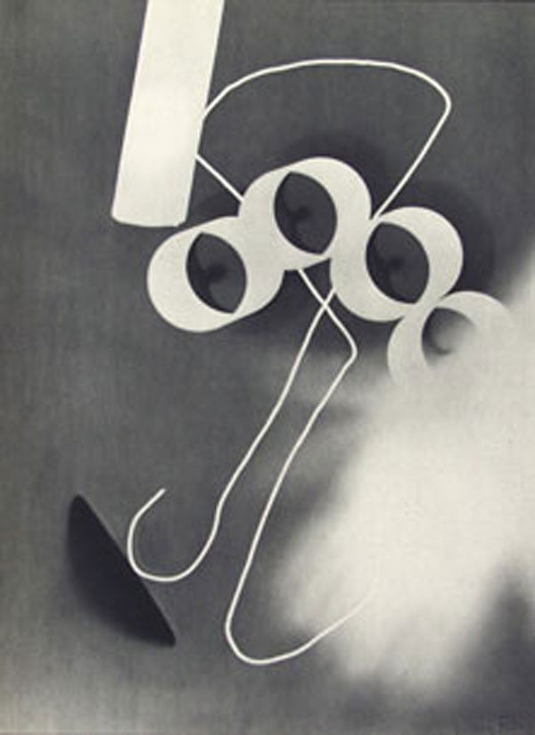 MAN RAY - Original vintage photogravure: Man Ray (American, 1890 - 1976). "Rayograph - Circles and Wire". Original vintage photogravure. c1922-1928. Printed 1934. Signed "Man Ray" in the negative, lower right. Image copyright © ADAGP/BNF -