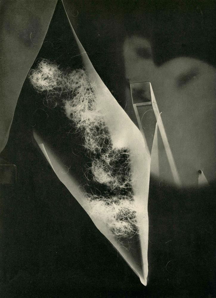 MAN RAY - Original vintage photogravure: Man Ray (American, 1890 - 1976). "Rayograph - Hair". Original vintage photogravure. c1920-1928. Printed 1934. Image copyright © ADAGP/BNF - Artists Rights Society (ARS), New York / ADAGP, Paris. Imag