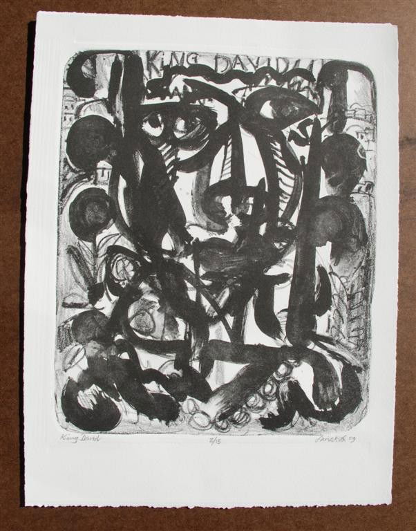 DAVID C. DRISKELL - Woodcut: David C. Driskell (American, b.1931). "King David". Woodcut. 2009. Signed, titled, dated, numbered in pencil, lower margin. Edition of 15. Full margins. Fine impression. Condition: fine. At auction, D
