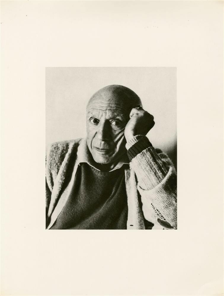 CECIL BEATON - Original photogravure: Cecil Beaton (English, 1904 - 1980). "Pablo Picasso". Original photogravure. 1965. Printed later. Very good condition, with tissue guard. Image size: 8 1/2 x 6 7/8 in. (216 x 175 mm). Sheet size: 15 5