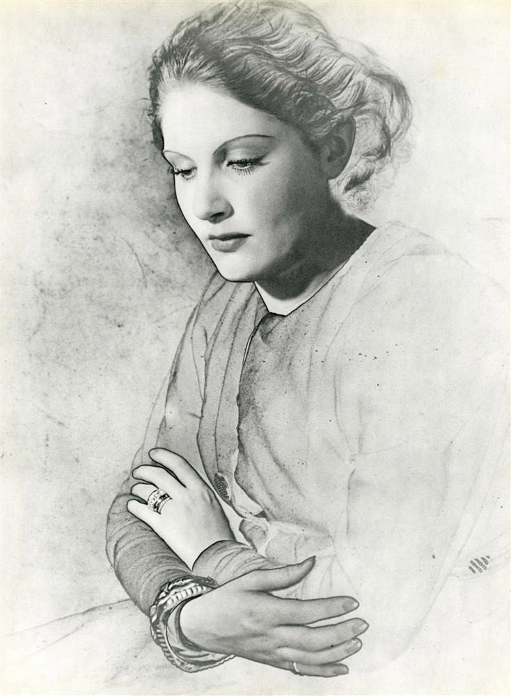 ERWIN BLUMENFELD - Original vintage photogravure: Erwin Blumenfeld (German-American, 1897-1969). "Portrait. Solarization". Original vintage photogravure. c1937. Printed 1937. Image size: 11 11/16 x 8 13/16 in. (297 x 224 mm). Starting bid $600. [2389