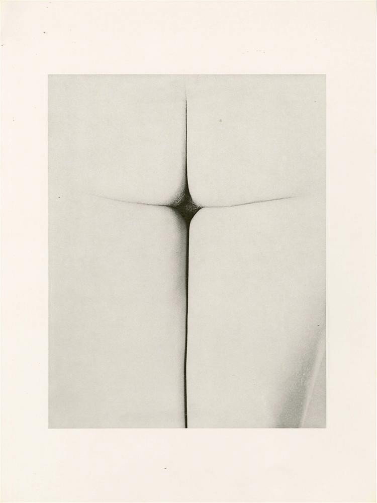 ERWIN BLUMENFELD - Original photogravure: Erwin Blumenfeld (German-American, 1897-1969). "The Devil's Cross". Original photogravure. 1955. Printed later. Fine condition. Image size: 11 15/16 x 8 11/16 in. (303 x 221 mm). Sheet size: 15 3/4 x