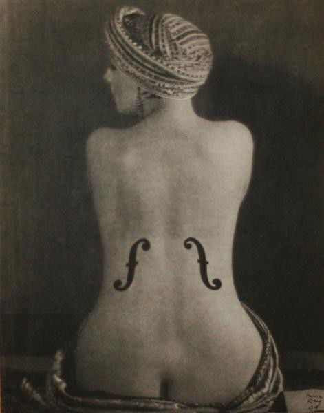 MAN RAY - Original vintage photogravure: Man Ray (American, 1890 - 1976). "Le Violon d'Ingres". Original vintage photogravure. 1924. Printed 1933. Signed "Man Ray" and dated in the negative, lower right. One of Man Ray's most famous images,