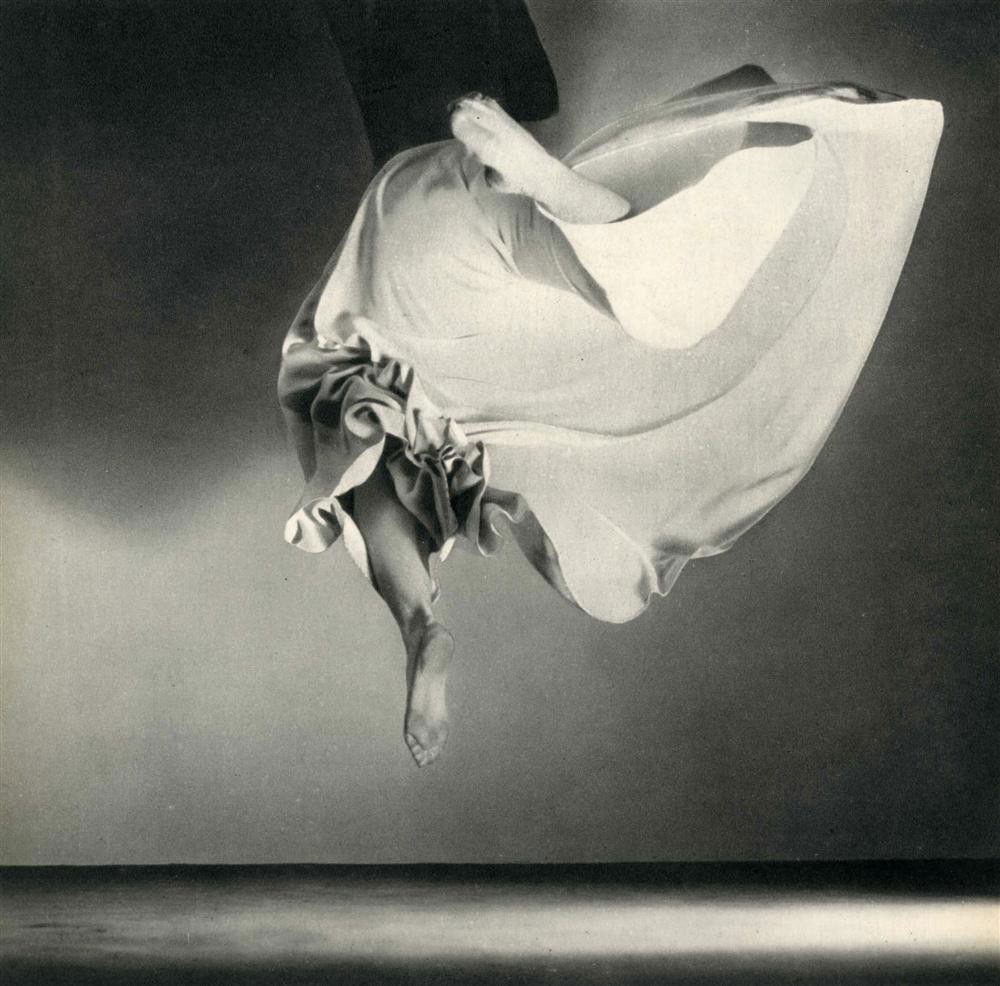 BARBARA MORGAN - Original vintage photogravure: Barbara Morgan (American, 1900-1992). "Dancer #69". Original vintage photogravure. c1947. Printed 1947. Image size: 8 3/4 x 9 1/16 in. (222 x 230 mm). Starting bid $300. [23853] {R100}