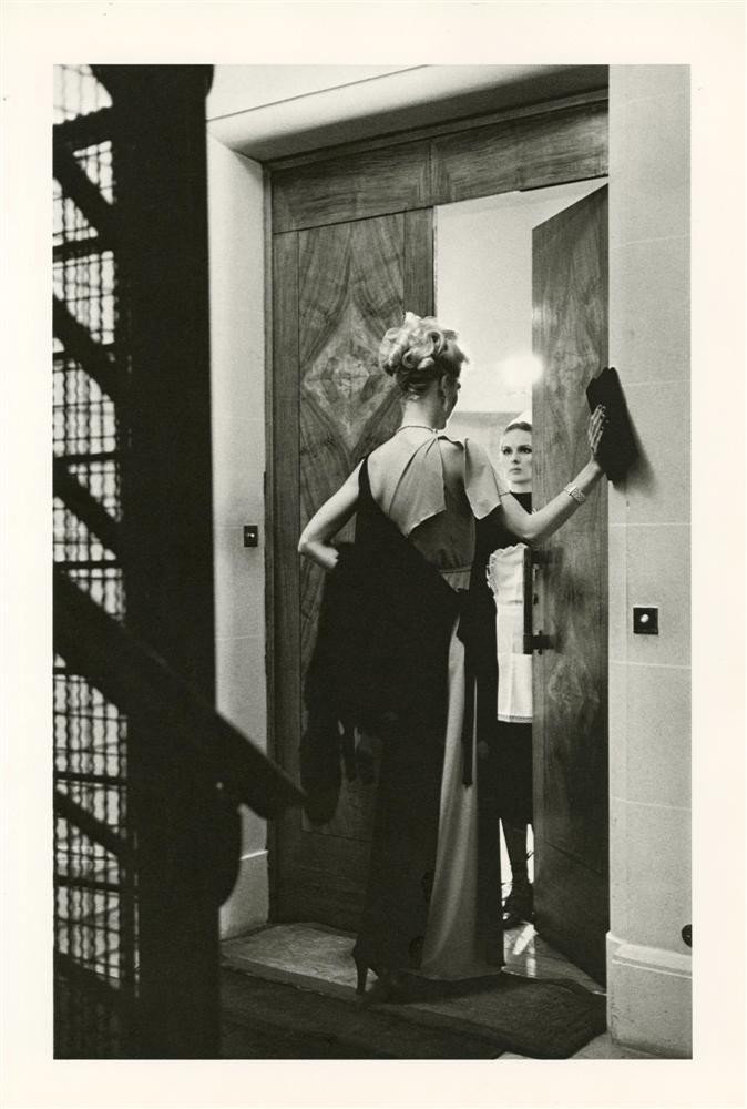 HELMUT NEWTON - Original vintage photometalgraph: Helmut Newton (German/Australian, 1920-2004). "16th Arrondissement, Paris". Original vintage photometalgraph. 1976. Printed 1979. Signed with the initials in blue marker, verso; identified as to title