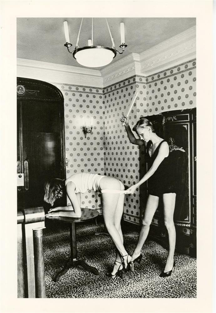HELMUT NEWTON - Original vintage photometalgraph: Helmut Newton (German/Australian, 1920-2004). "Interior, Nice". Original vintage photometalgraph. 1977. Printed 1979. Signed with the initials in blue marker, verso; identified as to title and date, v