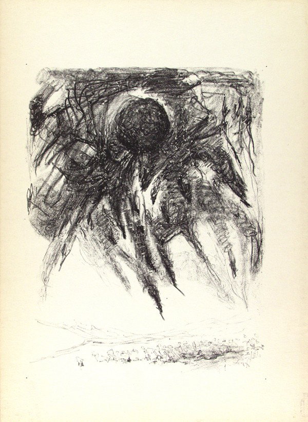 GUILLERMO MEZA - Lithograph: Guillermo Meza (Mexican, 1917 - 1997). "Arácnido". Lithograph. 1961. Signed with the initials in the plate. Edition of 265 (of which all were printed?). Cream wove paper. Full margins. Fine impressio