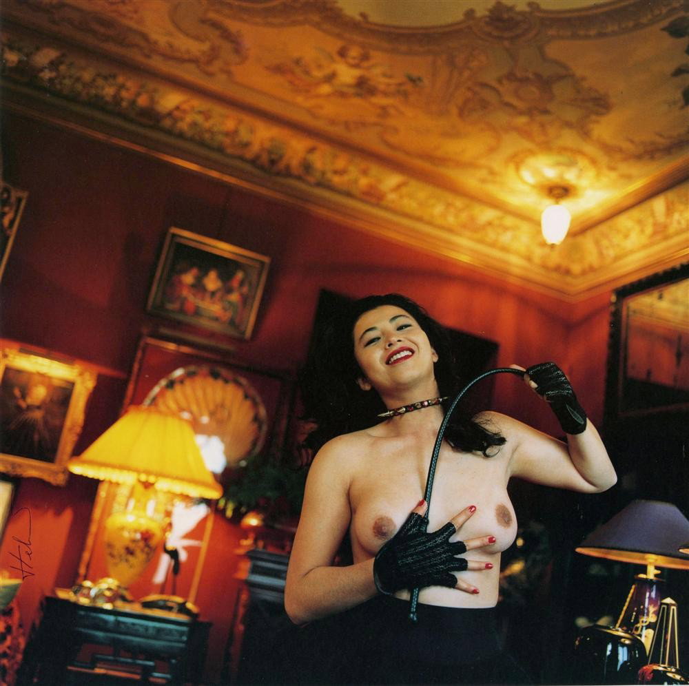 HELMUT NEWTON - Color photolithograph: Helmut Newton (German/Australian, 1920-2004). "Eri Eshida [Nice]". Color photolithograph. 1992. Signed "Helmut" in pen, lower left. Fine, quality printing. Very good condition. Provenance: Through Hen