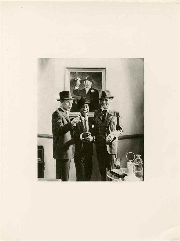 CECIL BEATON - Original photogravure: Cecil Beaton (English, 1904 - 1980). "Frank Sinatra, Sammy Davis, Jr., Dean Martin". Original photogravure. 1956. Printed later. Very good condition, with tissue guard. From High Society. Image size: