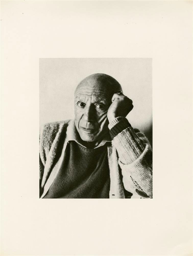 CECIL BEATON - Original photogravure: Cecil Beaton (English, 1904 - 1980). "Pablo Picasso". Original photogravure. 1965. Printed later. Very good condition, with tissue guard. Image size: 8 1/2 x 6 7/8 in. (216 x 175 mm). Sheet size: 15 5