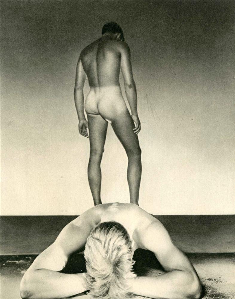 GEORGE PLATT LYNES - Original vintage photogravur: George Platt Lynes (American, 1907-1955). "Male Nudes #6". Original vintage photogravure. c1947. Printed 1947. Image size: 8 7/8 x 7 1/8 in. (225 x 181 mm). [23839] {R100}