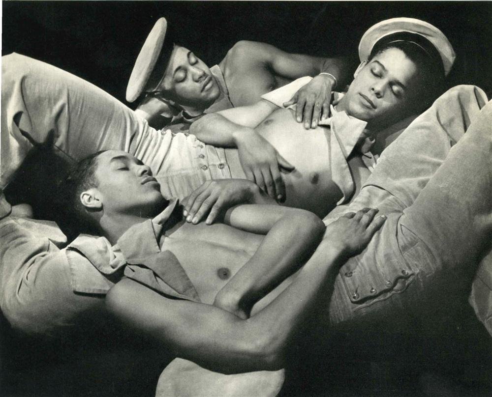 GEORGE PLATT LYNES - Original vintage photogravur: George Platt Lynes (American, 1907-1955). "Males - Study #47". Original vintage photogravure. c1934. Printed 1935. Image size: 7 3/8 x 9 1/8 in. (187 x 232 mm). [24153] {R100}