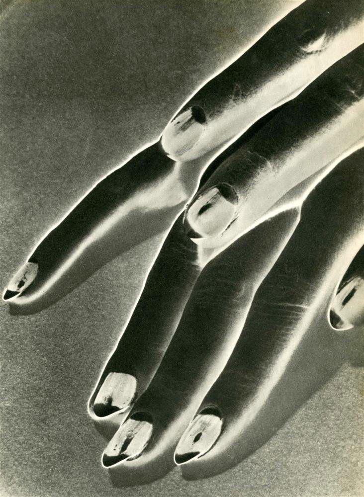 MAN RAY - Original vintage photogravure: Man Ray (American, 1890 - 1976). "Study of Hands [negative solarization]". Original vintage photogravure. 1930. Printed 1934. See: www.manraytrust.com, pg.25. Image copyright © ADAGP/BNF - Artists Ri