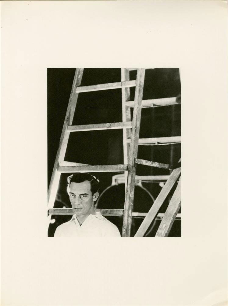 CECIL BEATON - Original photogravure: Cecil Beaton (English, 1904 - 1980). "Buster Keaton". Original photogravure. 1931. Printed later. Very good condition, with tissue guard. Image size: 8 5/8 x 6 7/8 in. (219 x 175 mm). Overall size: 15