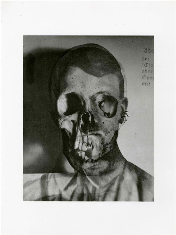 ERWIN BLUMENFELD - Original photogravure: Erwin Blumenfeld (German-American, 1897-1969). "Portrait of Hitler and a Skull [superimposition]". Original photogravure. 1932. Printed later. Fine condition. Image size: 11 x 8 11/16 in. (279 x 221 m