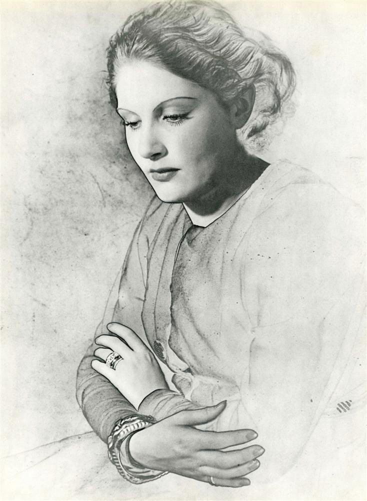 ERWIN BLUMENFELD - Original vintage photogravure: Erwin Blumenfeld (German-American, 1897-1969). "Portrait. Solarization". Original vintage photogravure. c1937. Printed 1937. Image size: 11 11/16 x 8 13/16 in. (297 x 224 mm). [23895] {R100}