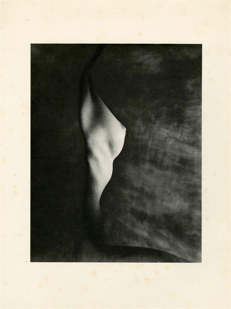 ERWIN BLUMENFELD - Original photogravure: Erwin Blumenfeld (German-American, 1897-1969). "Profile of Bust". Original photogravure. 1947. Printed later. Condition: some foxing, apparent only in the margins, otherwise fine. Image size: 11 1/16