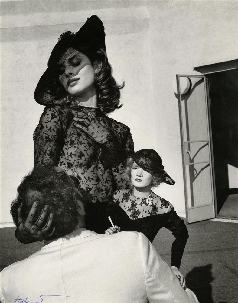 HELMUT NEWTON - Photolithograph: Helmut Newton (German/Australian, 1920-2004). "Nastassja Kinski with Marlene Dietrich Doll". Photolithograph. 1983. Printed 1987. Signed in pen, lower left. Fine, quality printing. Very good condition