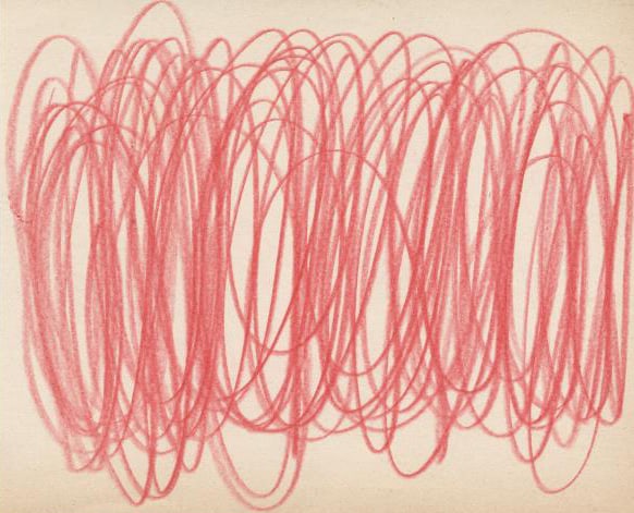 CY TWOMBLY - Composition - Crayon drawing on paper (1 of 3)