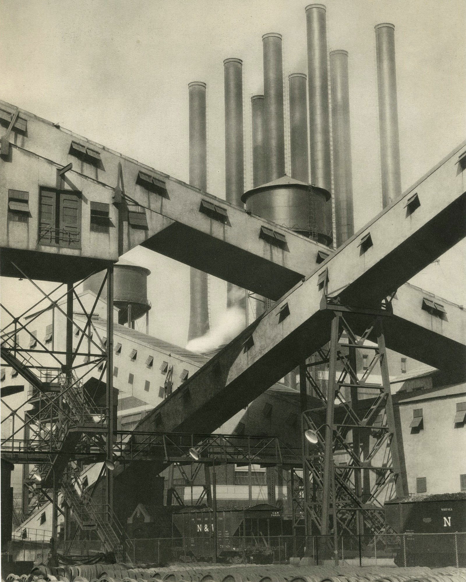 CHARLES SHEELER - Ford Plant, River Rouge, Criss-Crossed Conveyors - Original vintage photogravure (1 of 1)