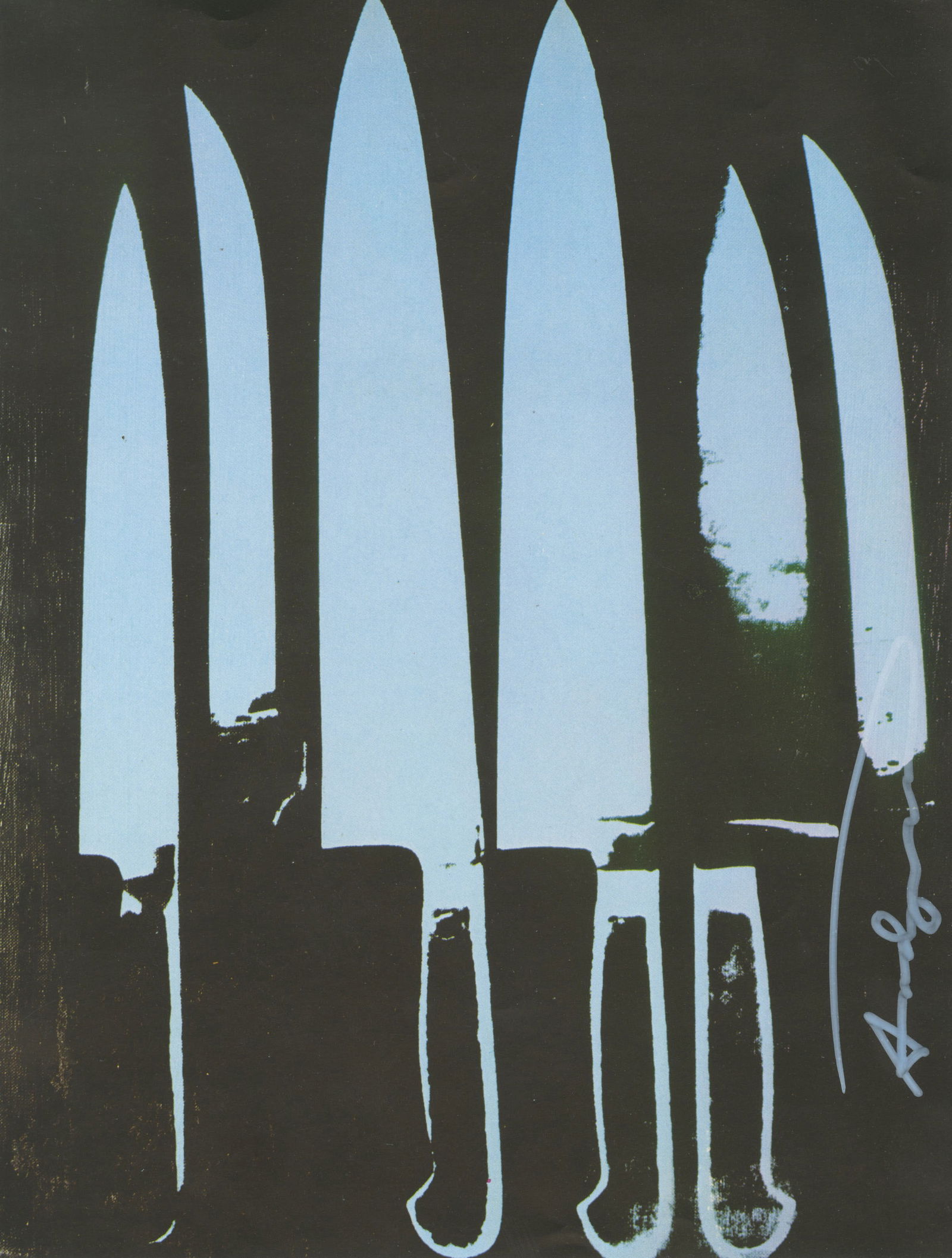 ANDY WARHOL - Knives #09 - Color offset lithograph: Artist: Andy Warhol (American, 1928 - 1987). Title: "Knives #09". Medium: Color offset lithograph. Date: Printed 1982. Dimensions: Overall size: 10 5/8 x 8 1/8 in. (270 x 206 mm).Pri
