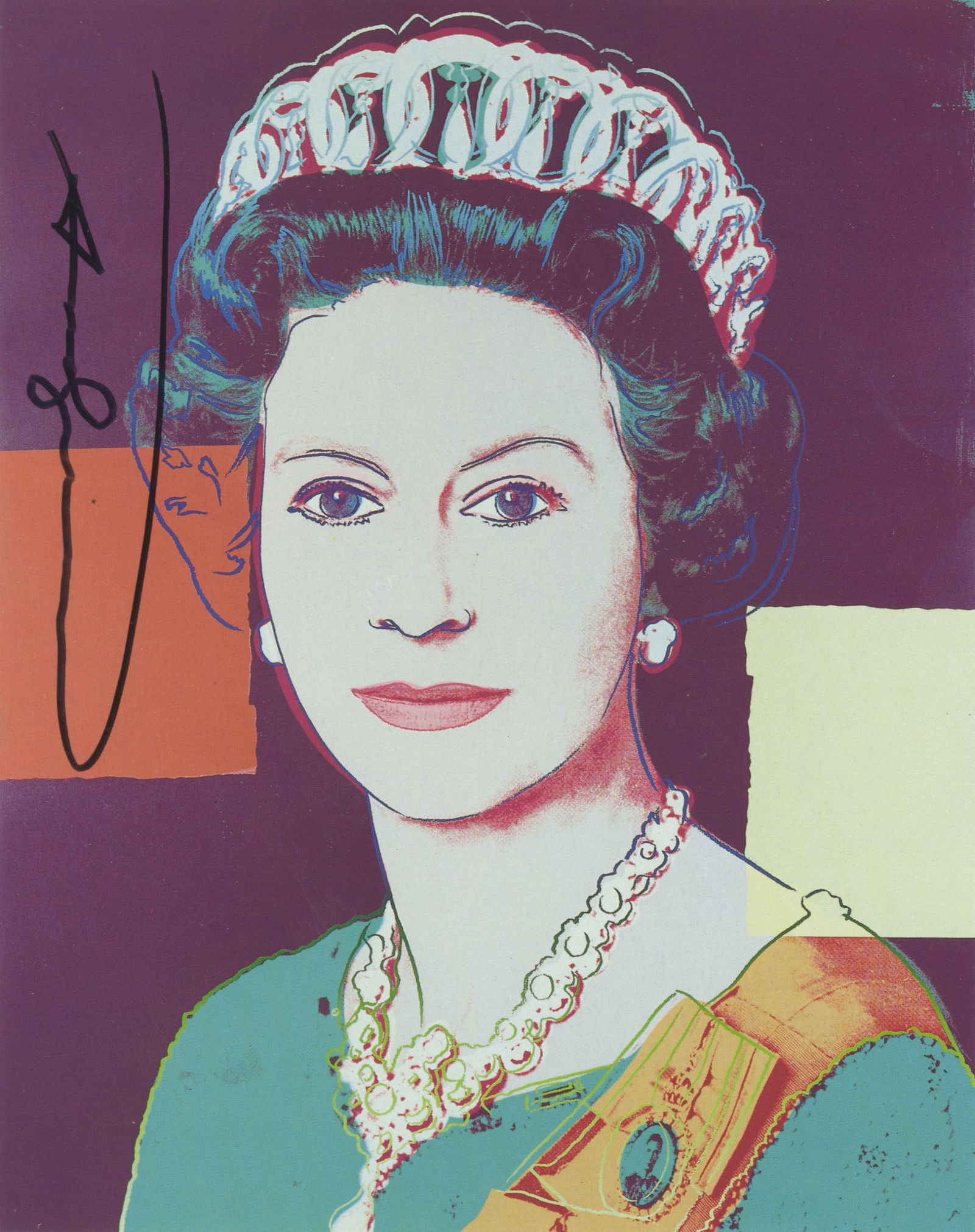 ANDY WARHOL - Queen Elizabeth II (#2) - Color offset lithograph (1 of 1)