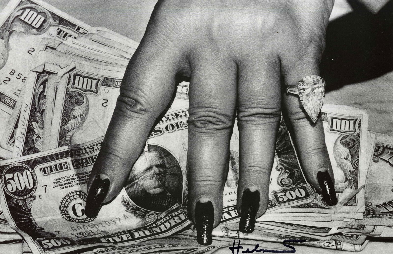 HELMUT NEWTON - Fat Hand and Dollars, Monte Carlo - Original photolithograph (1 of 1)