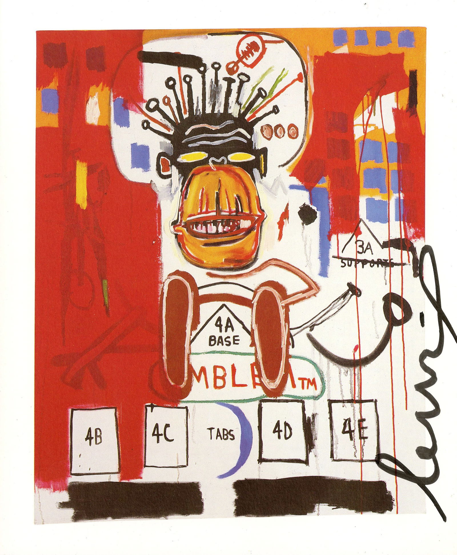 JEAN-MICHEL BASQUIAT - God Monkey - Color offset lithograph (1 of 1)