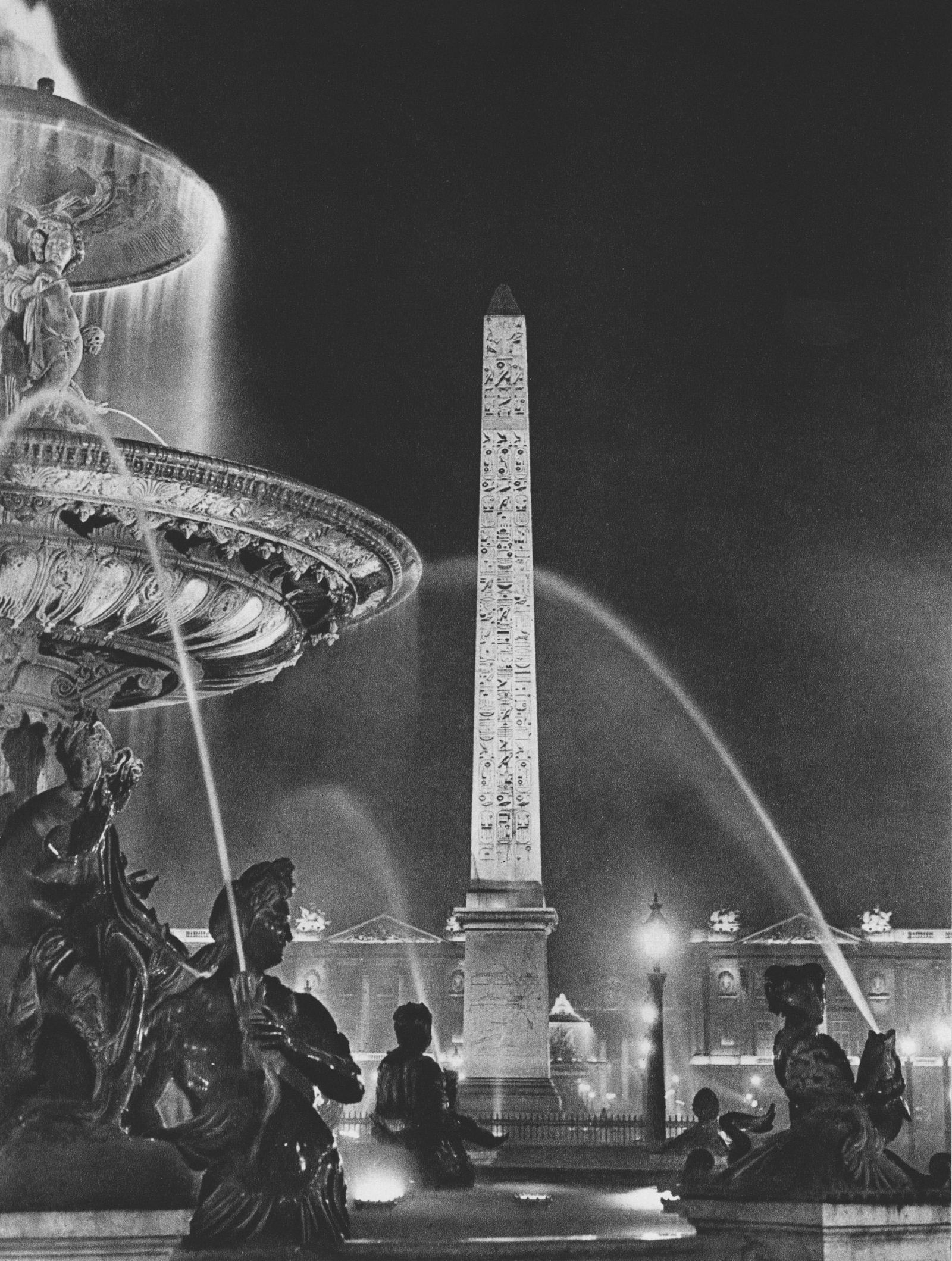 BRASSAI [gyula halasz] - L'Obelisque, Place de la Concorde - Original photogravure: Artist: Brassai [gyula halasz] (Hungarian/French, 1899-1984). Title: "L'Obelisque, Place de la Concorde". Medium: Original photogravure. Date: Composed c1932. Printed later. Dimensions: Overa