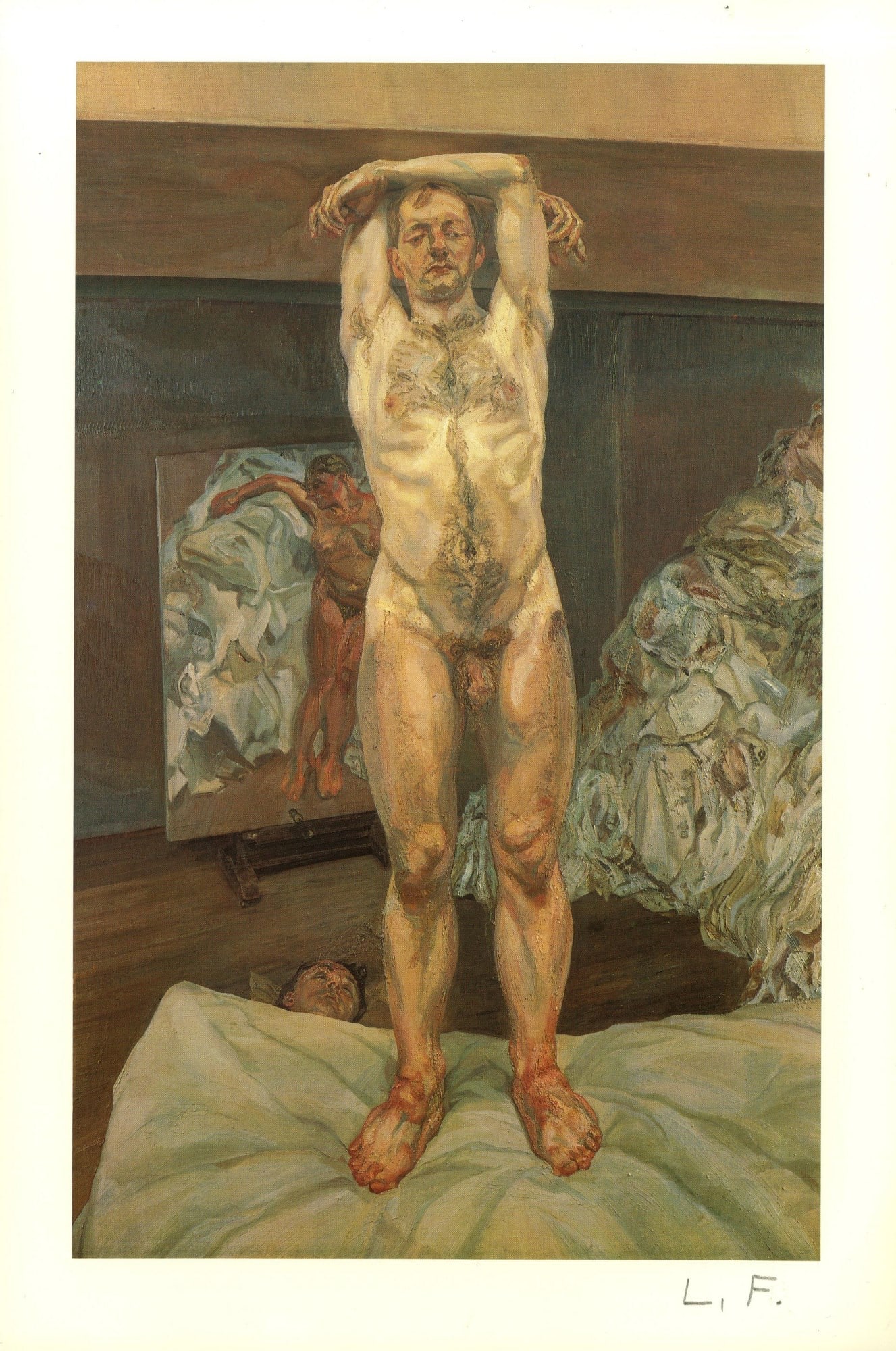 LUCIAN FREUD - Two Men in the Studio - Color offset lithograph (1 of 1)