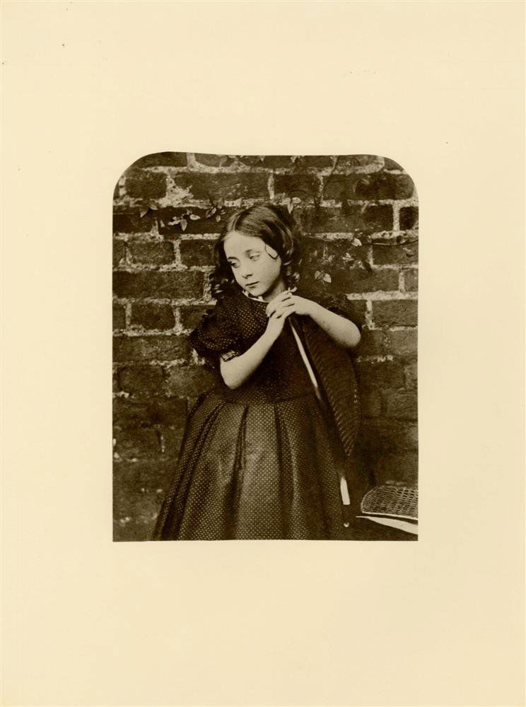 LEWIS CARROLL - Original photogravure: Lewis Carroll (English, 1832-1898). "Amy Hughes, Daughter of Arthur Hughes, the Artist". Original photogravure. c1860s. Printed later from the original photograph. Fine condition. Carroll was born Cha