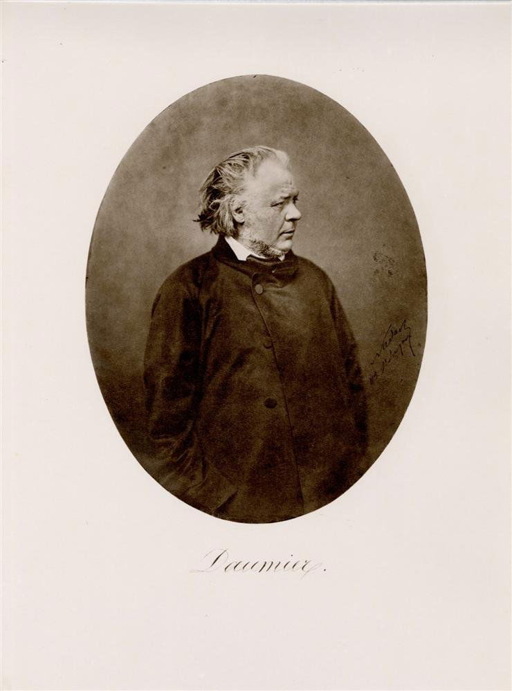FELIX NADAR - Original photogravure: Felix Nadar (French, 1820-1910). "Honore Daumier". Original photogravure. 1855. Printed later from the original photograph. Signed in the negative, lower right. Fine condition. Felix Nadar was the pse