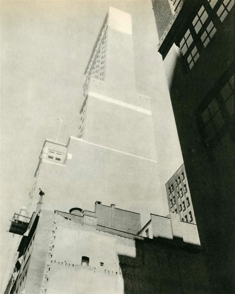CHARLES SHEELER - Original vintage photogravure: Charles Sheeler (American, 1883-1965). "Delmonico Building". Original vintage photogravure. 1926. Printed 1930. Small edition?. Cream wove paper. Fine condition. Provenance: Estate of Seymour Hacker,