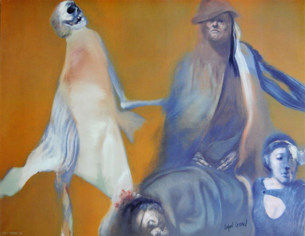 RAFAEL CORONEL - Color offset lithograph: Rafael Coronel (Mexican, b.1931). "La Muerte de la Libelula". Color offset lithograph. Printed 2003. Signed with the stamp, lower right. An artist's proof from the edition of unknown size (c100?). Cre