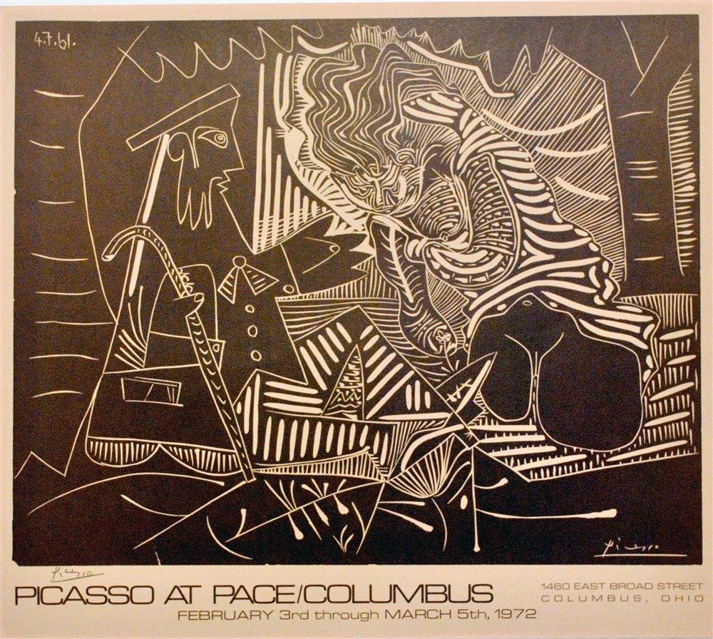 PABLO PICASSO - Color lithograph poster