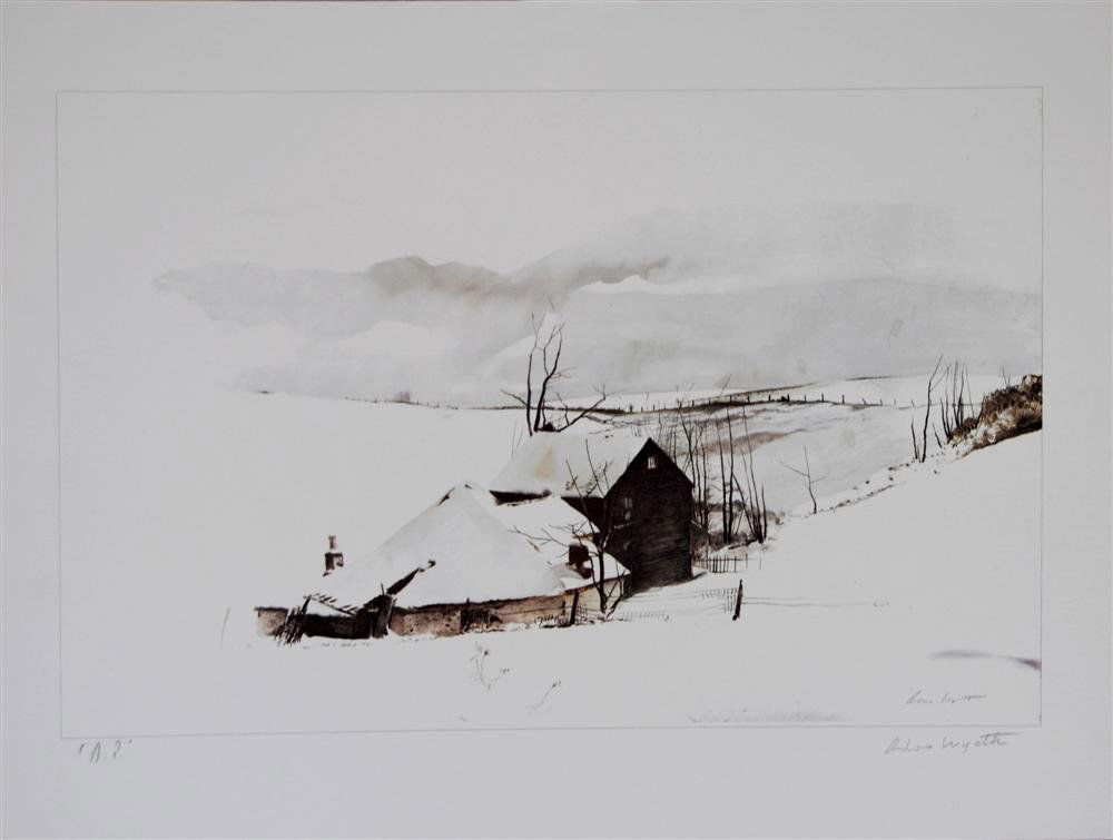 ANDREW WYETH [AFTER] - Color offset lithograph: Andrew Wyeth [after] (American, 1917-2009). "The Corner". Color offset lithograph. 1953. Printed 1963. Signed in pencil, lower right; annotated lower left. A proof from the edition of unknown size (c3