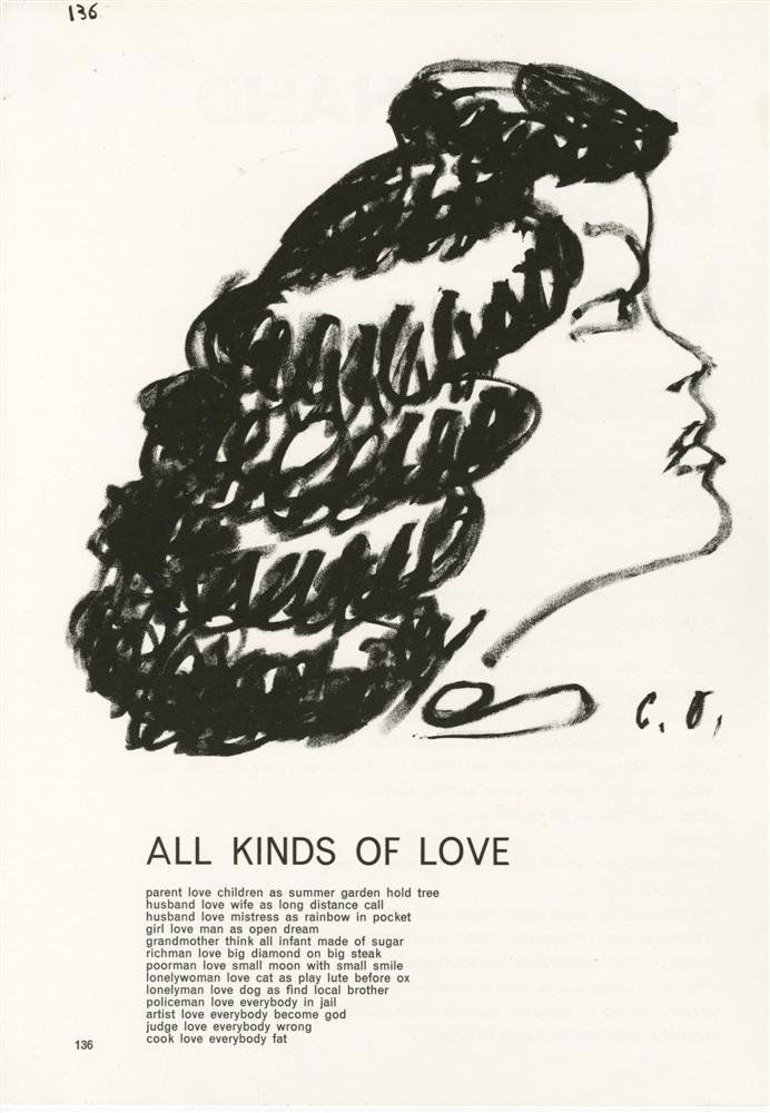 CLAES OLDENBURG - Color lithograph: Claes Oldenburg (Swedish/American, b.1929). "Portrait". Color lithograph. 1963. Signed with the initials in the plate, lower right. Edition of 2,000. White wove paper. The full sheet. Fine impression