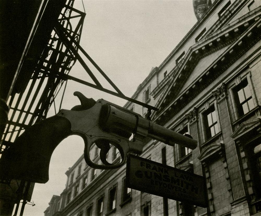 BERENICE ABBOTT - Original vintage photoengraving: Berenice Abbott (American, 1898 - 1991). "Frank Lava, Gunsmith". Original vintage photoengraving. 1937. Printed 1937. Very good condition. Image size: 7 x 8 1/4 in. (178 x 210 mm). [25893] |300| {R100