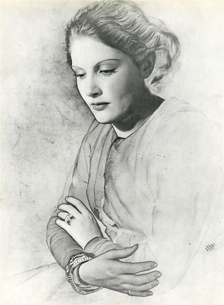 ERWIN BLUMENFELD - Original vintage photogravure: Erwin Blumenfeld (German-American, 1897-1969). "Portrait. Solarization". Original vintage photogravure. c1937. Printed 1937. Image size: 11 11/16 x 8 13/16 in. (297 x 224 mm). [23895] |600| {R100}