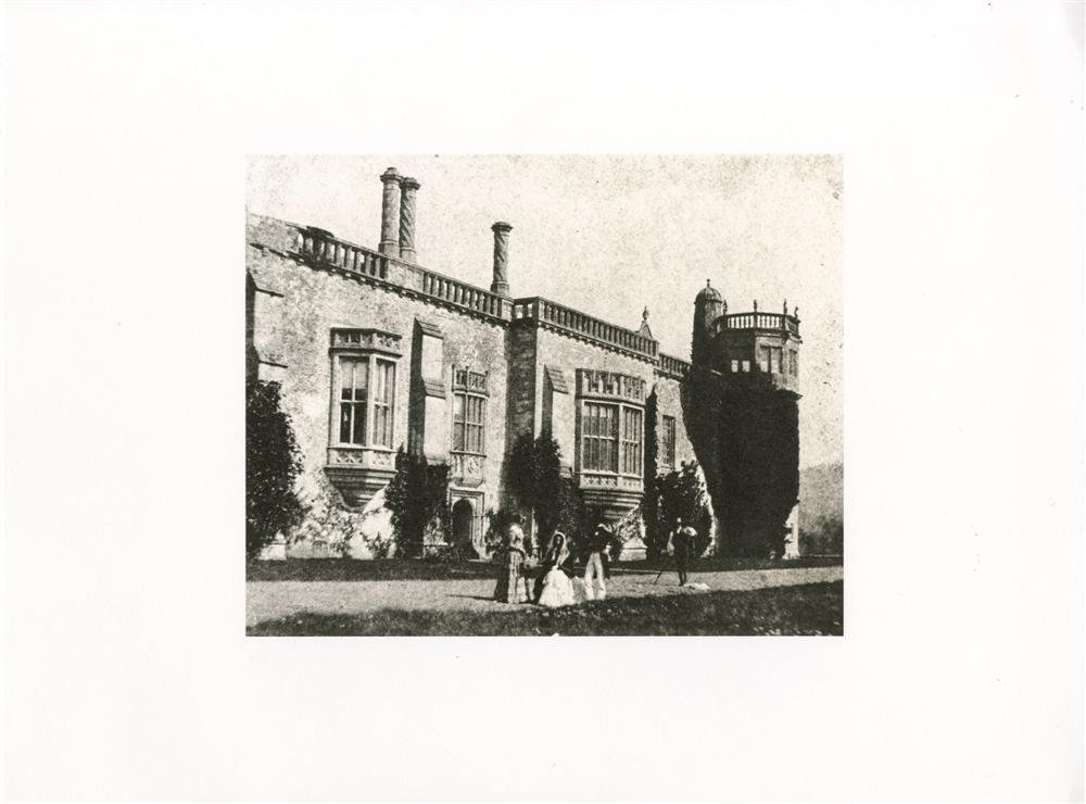 WILLIAM HENRY FOX TALBOT - Original photogravure: William Henry Fox Talbot (English, 1800-1877). "Lacock Abbey". Original photogravure. c1840s?. Printed later from the original photograph. Fine condition. Overall size: 11 13/16 x 15 1/2 in. (300 x 39