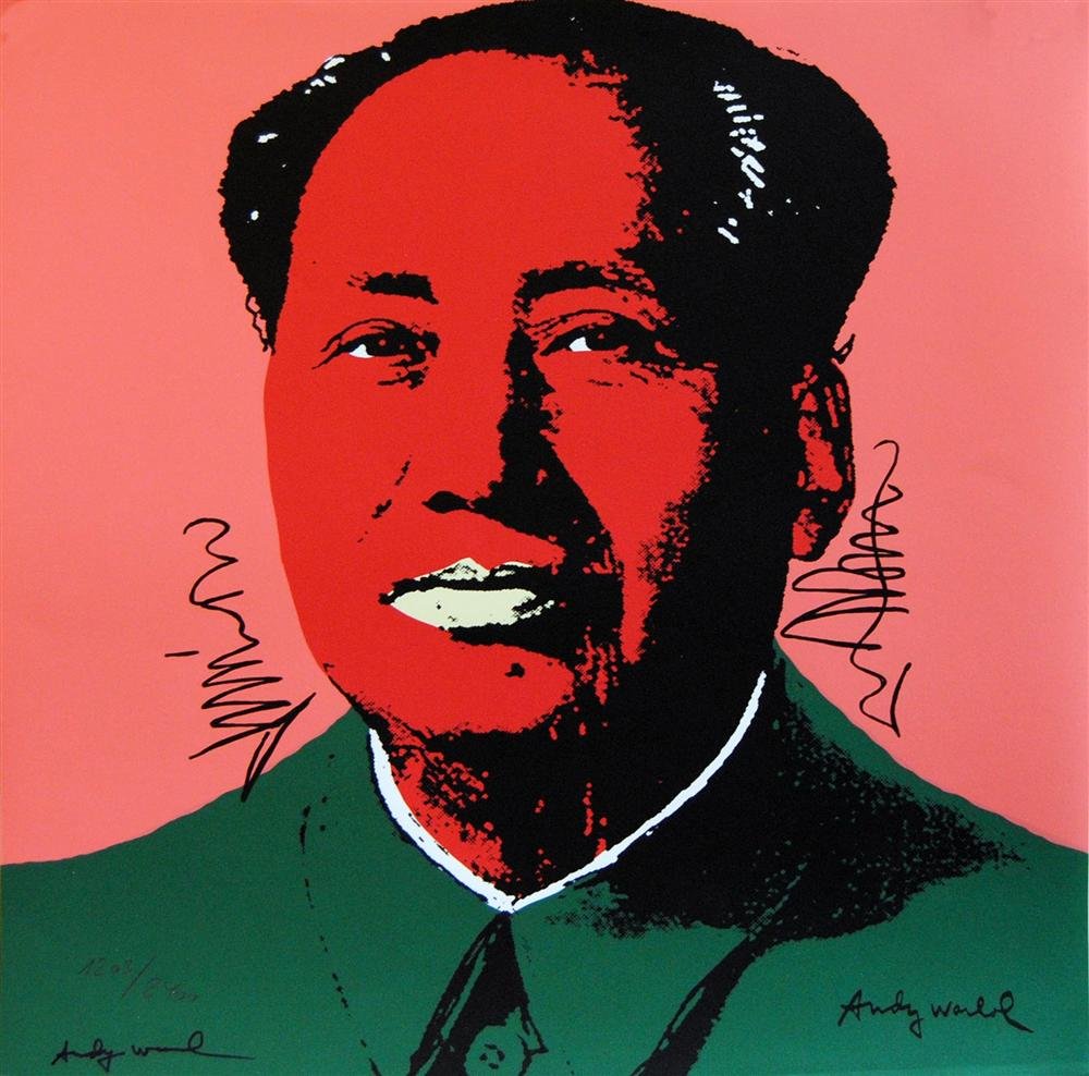 ANDY WARHOL - Original color lithograph: Andy Warhol (American, 1928 - 1987). "Mao #05 [CMOA edition]". Original color lithograph. 1986. Signed in black marker lower left; signed in the plate, lower right; CMOA stamp, verso. Numbered in penc